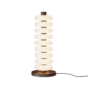 Lampadar, Lampa de podea LED metal maro, sticla Nuvem