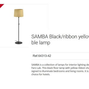 Lampadar / Lampa de podea modern design elegant SAMBA negru/galben 64313-42 90294 universul-luminii.ro