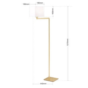Lampadar/Lampa de podea pivotanta CARLTON alama/alb 576634 universul-luminii.ro