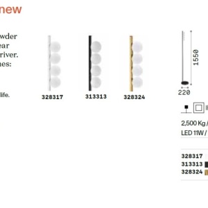 Lampadar LED design minimalist Ping pong pt4 alb 142824 universul-luminii.ro