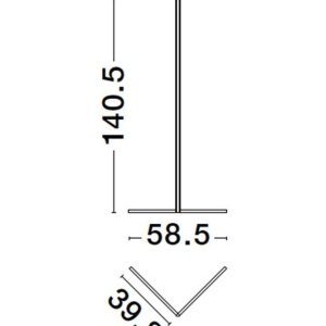 Lampadar LED design modern liniar V-LINE alb 200444 universul-luminii.ro