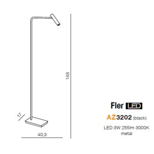 Lampadar LED design modern minimalist Fler ZZ AZ3202 80384 universul-luminii.ro