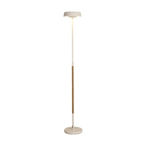 Lampadar LED design modern NOA II alb/lemn - Img 1