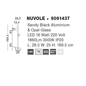 Lampadar LED design modern NUVOLE - Img 5