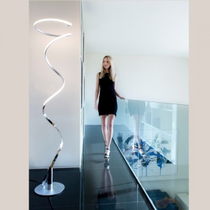 Lampadar LED dimabil design modern decorativ HELIX crom - Img 2