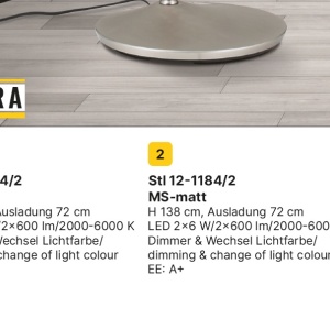 Lampadar LED dimabil stil modern Cobra satin chrome 199794 universul-luminii.ro