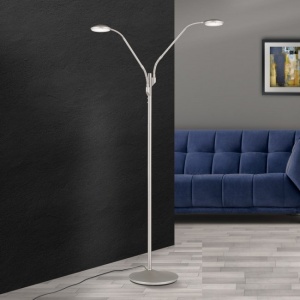 Lampadar LED dimabil stil modern Cobra satin chrome 98984 universul-luminii.ro
