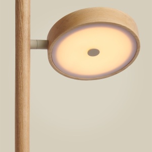 Lampadar LED din lemn de frasin natur Okinawa - Img 3