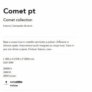 Lampadar LED modern tip arc Comet pt alb 143144 universul-luminii.ro