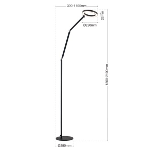 Lampadar LED reglabil stil minimalist RINGO 234414 universul-luminii.ro