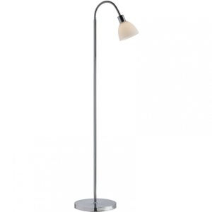 Lampadar modern cu brat flexibil Ray crom/alb 63214033 NL