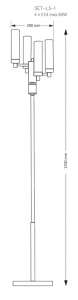 Lampadar modern realizat manual din alama Seti 79054 universul-luminii.ro