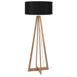 Lampadar realizat din materiale naturale, durabile si ecologice, EVEREST/F negru