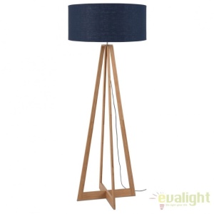 Lampadar realizat din materiale naturale, durabile si ecologice, EVEREST/F albastru
