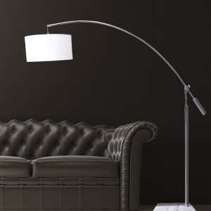 Lampadar tip arc reglabil design modern Bianca White - Img 2