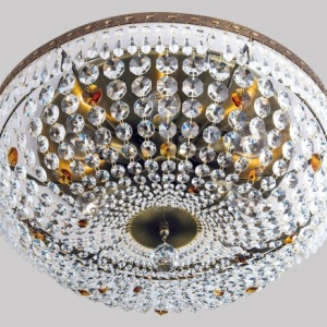Lustra aplicata cristal Schöler design de lux Sheraton 55cm, antique brass 96254 universul-luminii.ro