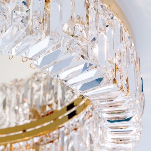 Lustra aplicata cristal Schöler design modern de lux Ring 107cm gold 221384 universul-luminii.ro
