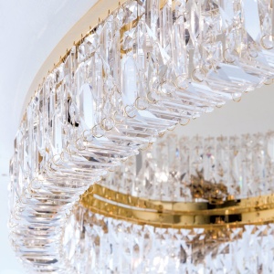Lustra aplicata cristal Schöler design modern de lux Ring 24K 60cm gold plated 95834 universul-luminii.ro