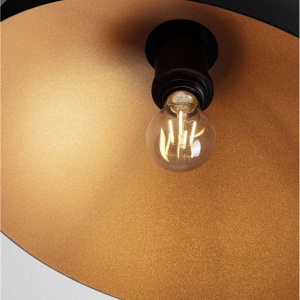 Lustra aplicata design decorativ GEA negru/auriu D-40cm - Img 5