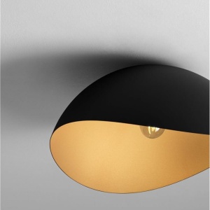 Lustra aplicata design decorativ OPSI negru/auriu D-50cm - Img 2