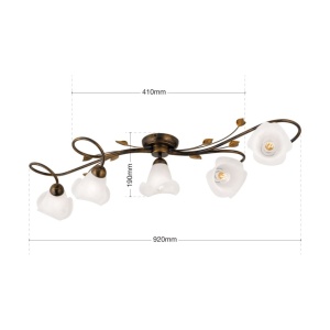 Lustra aplicata design elegant SISI 5L antique - Img 9