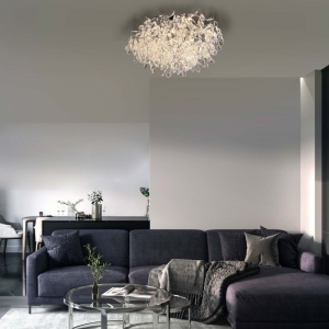 Lustra aplicata design magnific, crom, diametru 60cm, RICICLE - Img 4