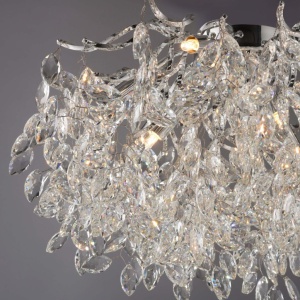 Lustra aplicata design magnific, crom, diametru 60cm, RICICLE - Img 5