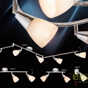 Lustra aplicata design modern 3 spoturi finisaj cromat TADEUS 54919-3 GL 60424 universul-luminii.ro