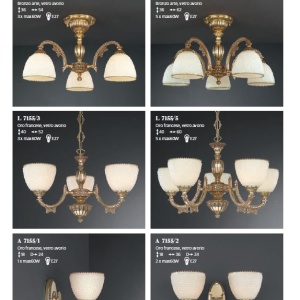 Lustra aplicata din alama cu 5 brate design italian 7125 204884 universul-luminii.ro