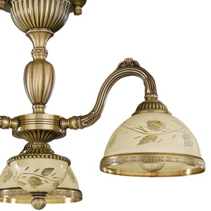 Lustra aplicata din alama cu sticla decorata design italian III 6208 101764 universul-luminii.ro