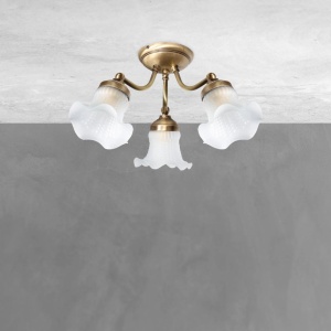 Lustra aplicata din alama design italian Glass Bell 3L - Img 2