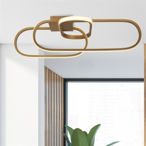 Lustra aplicata LED design modern Clip auriu - Img 4