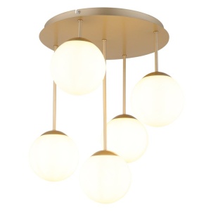 Lustra aplicata moderna HARMON 5L sampanie/alb - Img 3