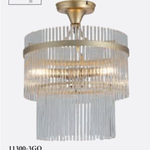 Lustra aplicata moderna metal auriu, tije din sticla Lara 562594 universul-luminii.ro