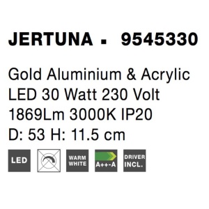 Lustra aplicata, Plafoniera LED design modern JERTUNA 53cm - Img 3