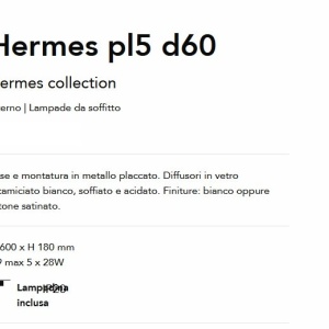 Lustra aplicata stil minimalist Hermes pl5 d60 alba 143334 universul-luminii.ro