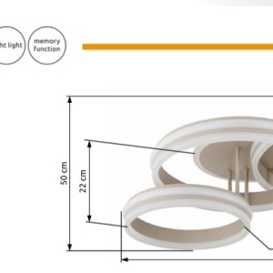 Lustra aplicata tavan design circular LED RUBIO - Img 10