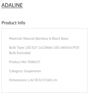 Lustra bambus design natural ADALINE NVL-9586537 246224 universul-luminii.ro