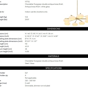 Lustra, Candelabru design LUX Evergreen double - Img 7