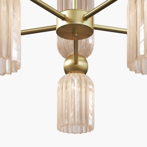 Lustra, Candelabru design modern Antic Cognac - Img 4