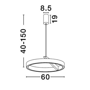 Lustra circulara aluminiu alb LED CCT ADALIZ 60cm 632194 universul-luminii.ro