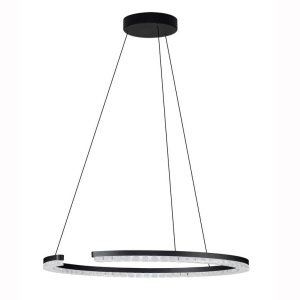 Lustra circulara aluminiu negru GREAMY D-65cm