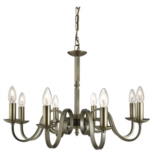 Lustra clasica suspendata design traditional Richmond 8L alama antique 1508-8AB SRT