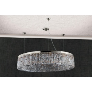 Lustra cristal Asfour design modern de lux Ring 110cm chrome plated 95814 universul-luminii.ro