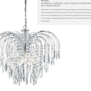 Lustra cristal suspendata design elegant Waterfall 5L 4175-5 SRT - Img 6