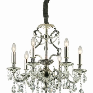 Lustra cristal Venezian diam. 62cm GIOCONDA SP6 ARGENTO 044927 46704 universul-luminii.ro