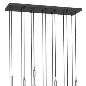 Lustra cu 14 pendule Ero XIV Crom 80x25 - Img 5