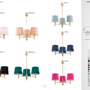 Lustra cu 3 brate design modern Ponte verde, alama 115724 universul-luminii.ro