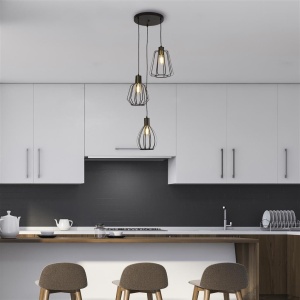 Lustra cu 3 pendule design industrial X Senator 139524 universul-luminii.ro