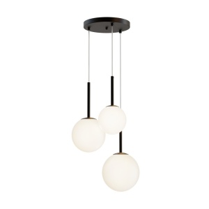 Lustra cu 3 pendule design modern Basic form negru 118724 universul-luminii.ro
